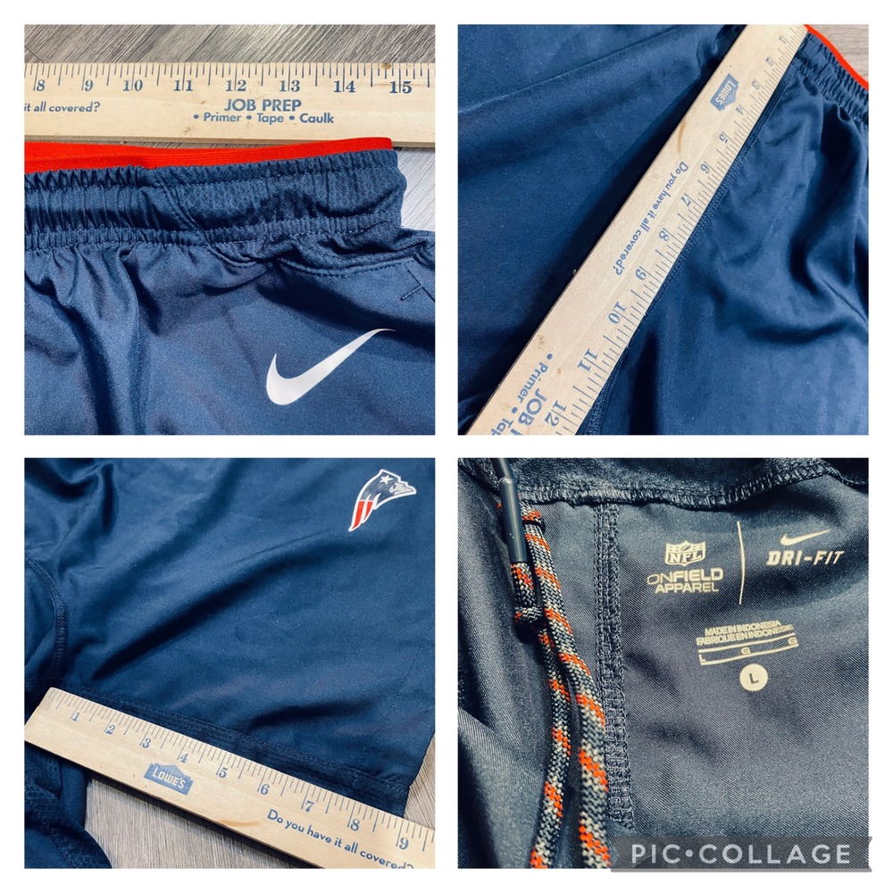 Nike New England Patriots NFL Onfield Dri-Fit Shorts Mens Large Navy Blue L - Picture 4 of 6